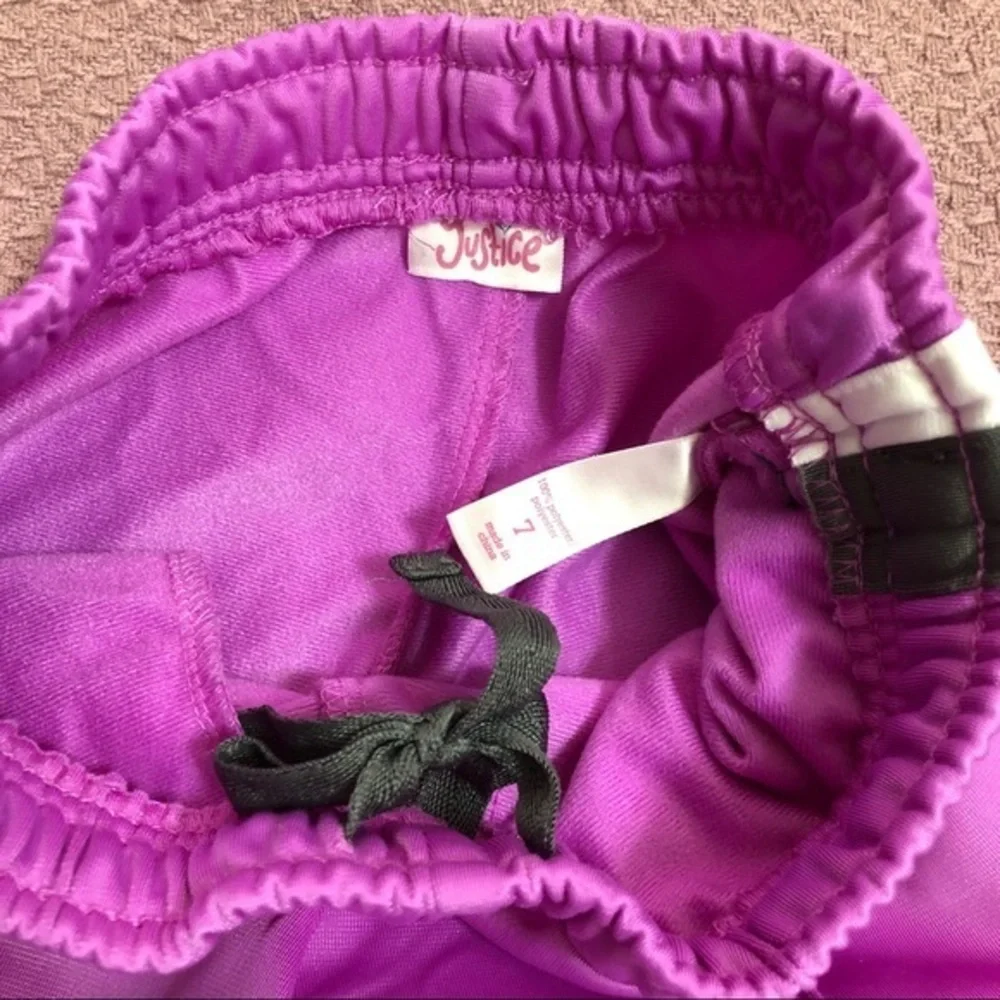 Justice athletic pants girls size 7‎ purple gray